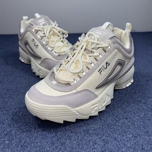 FILA Disruptor II Shoes Sneakers Silver Goat Color Womens Size 10 5XM02505-101